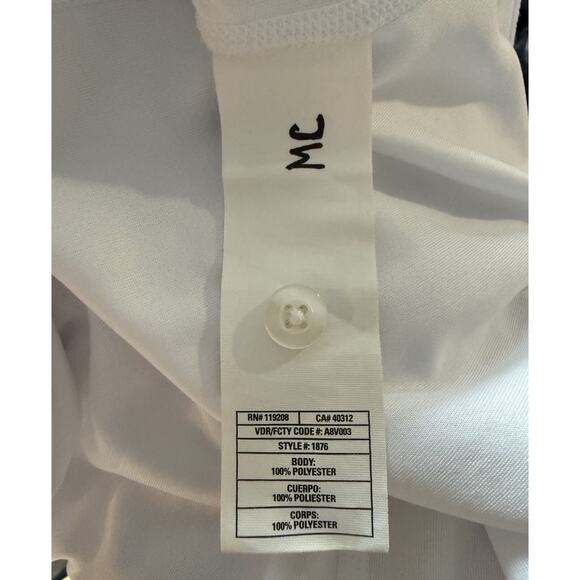 Wisconsin Badgers Polo Shirt Mens XL White Red Adidas Climalite Short Sleeve - Picture 4 of 11